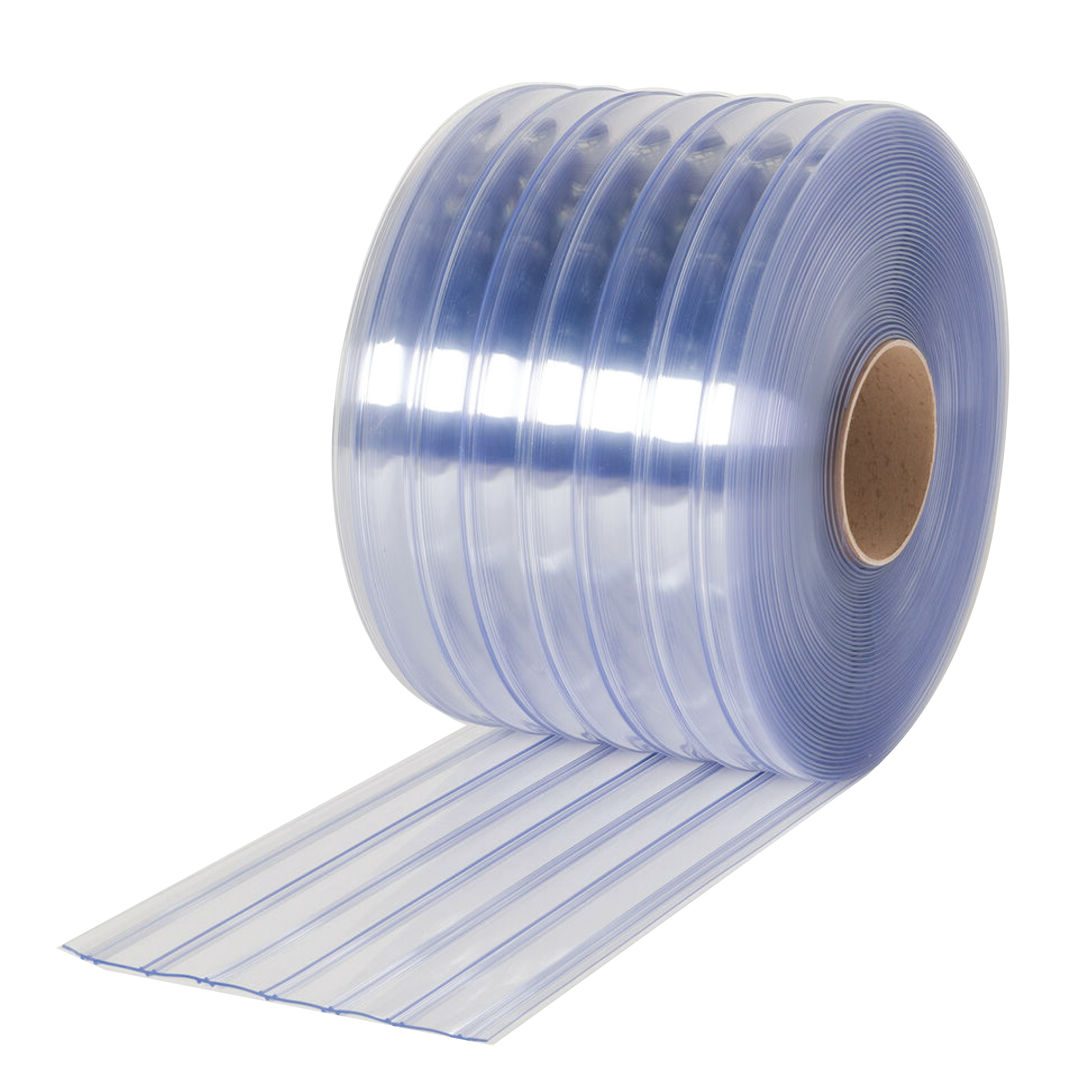 Ribbed Polar Blue PVC Strip Roll 200mm x 2mm x 50m